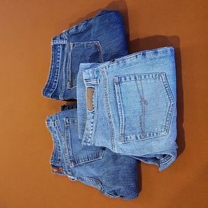 3 pair name brand ladies jeans - size 8 avg